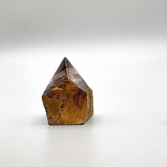 Tiger's Eye Crystal Rough Polished Point Energy Generator - LARGE (1 Per Order) - Picture 4 of 9